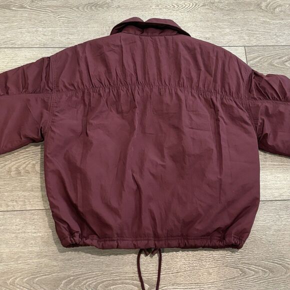 Free People Movement FP Off the Bleachers Coaches Wine Purple Jacket XS - Picture 13 of 15